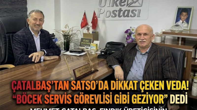 SATSO MECLİSİ'NDE SÜRPRİZ VEDA! MEHMET ÇATALBAŞ BİR DAHA ADAY OLMAYACAĞINI AÇIKLADI