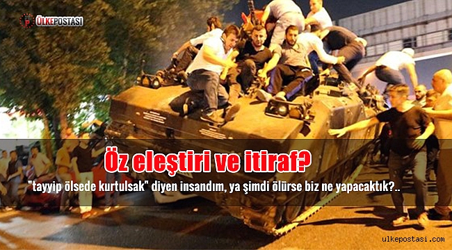 Öz eleştiri ve itiraf?