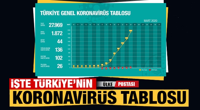 İşte Türkiye'nin korona virüs tablosu