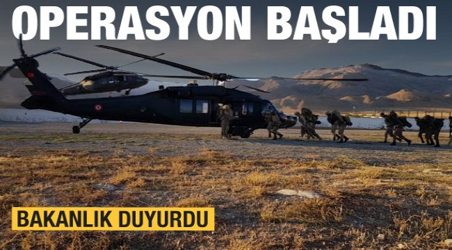 İçişleri Bakanlığı duyurdu: Operasyon başlatıldı