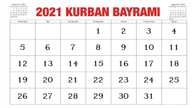 Kurban Bayramı resmi tatili kaç gün? 2021 Kurban Bayramı ne zaman?