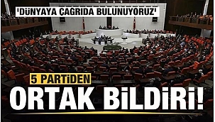 Meclis'te 5 partiden ortak İsrail açıklaması!