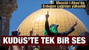 Mescid-i Aksa'da "Erdoğan" sloganları yükseldi