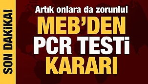 Milli Eğitim Bakanlığından PCR test kararı