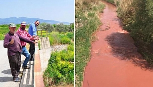 Tedirgin eden görüntü: Nif Çayı kırmızıya döndü! İnceleme başlatıldı