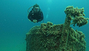 Yerli ve yabancı turistler Gelibolu Tarihi Sualtı Parkı'na dalıyor