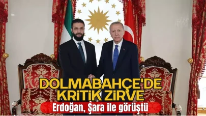 Cumhurbaşkanı Erdoğan, Dolmabahçe'de Şara İle Görüştü