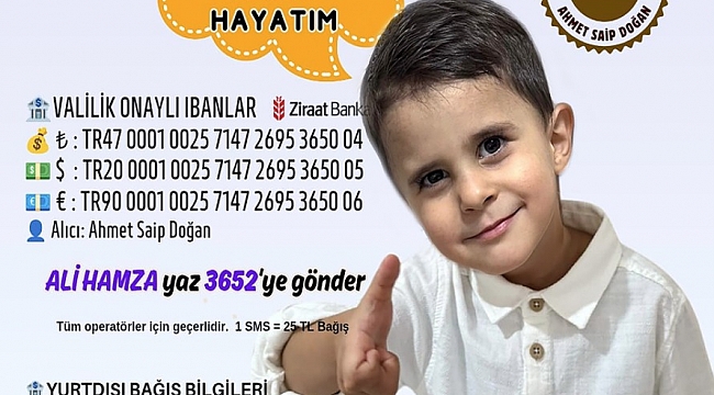 Sakarya, Ali Hamza için tek yürek oldu; Minik Ali Hamza'nın yaşama tutunması için destek çağrısı
