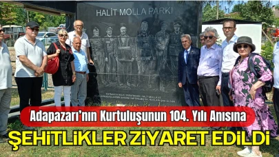 Adapazarı’nın Kurtuluşunun 104. Yılı Anısına Şehitlikler Ziyaret Edildi