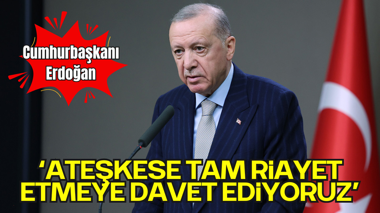 Cumhurbaşkanı Erdoğan’dan Ateşkes Çağrısı