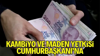 Kambiyo ve Kıymetli Madenlerde Tüm Yetki Cumhurbaşkanı’na Verildi