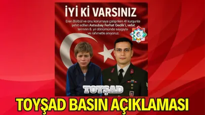 TOYŞAD – Turan Elleri Ozanlar Yazarlar Şairler Aydınlar Derneği BASIN AÇIKLAMASI