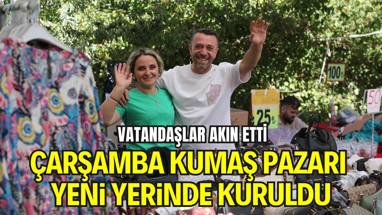 Çarşamba Kumaş Pazarı Yeni Yerinde Kuruldu, Vatandaşlar Akın Etti