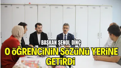 Başkan Şenol Dinç O Öğrencinin Sözünü Yerine Getirdi