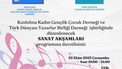 “Sanat Akşamları” Başlıyor: Türk Dünyası’nın Kalbi Ankara’da Atacak