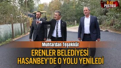 Erenler Belediyesi Hasanbey’de O Yolu Yeniledi