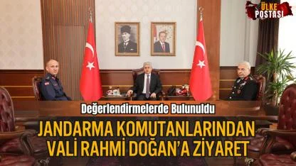 Jandarma Komutanlarından Vali Rahmi Doğan’a Ziyaret