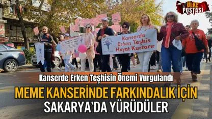 Meme Kanserinde Farkındalık İçin Sakarya’da Yürüdüler