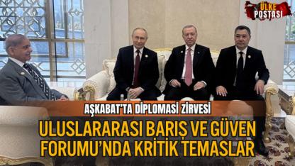 ERDOĞAN AŞKABAT’TA LİDERLERLE YOĞUN DİPLOMASİ TRAFİĞİ YÜRÜTTÜ