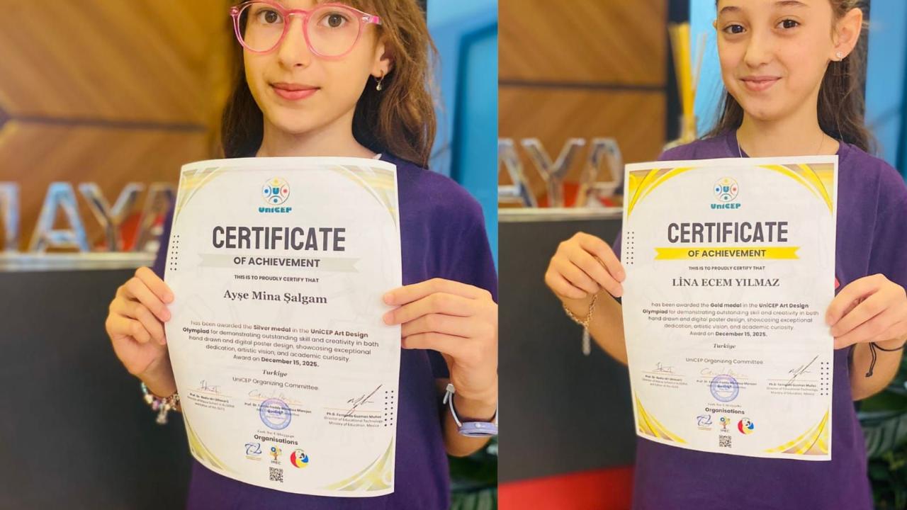 Maya Ortaokulu Sakarya’dan Uluslararası sanat başarısı