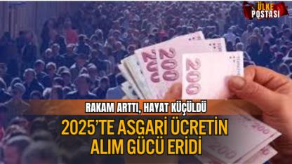 RAKAM ARTTI, HAYAT KÜÇÜLDÜ: 2025’TE ASGARİ ÜCRETİN ALIM GÜCÜ ERİDİ