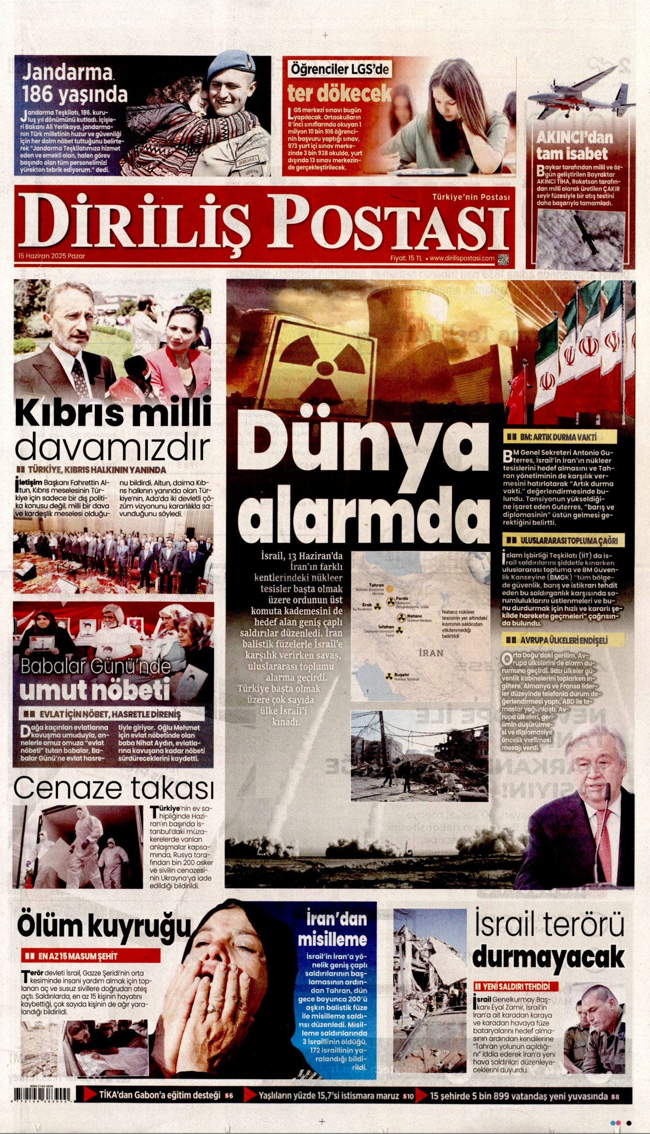 DİRİLİŞ POSTASI Gazete Manşeti