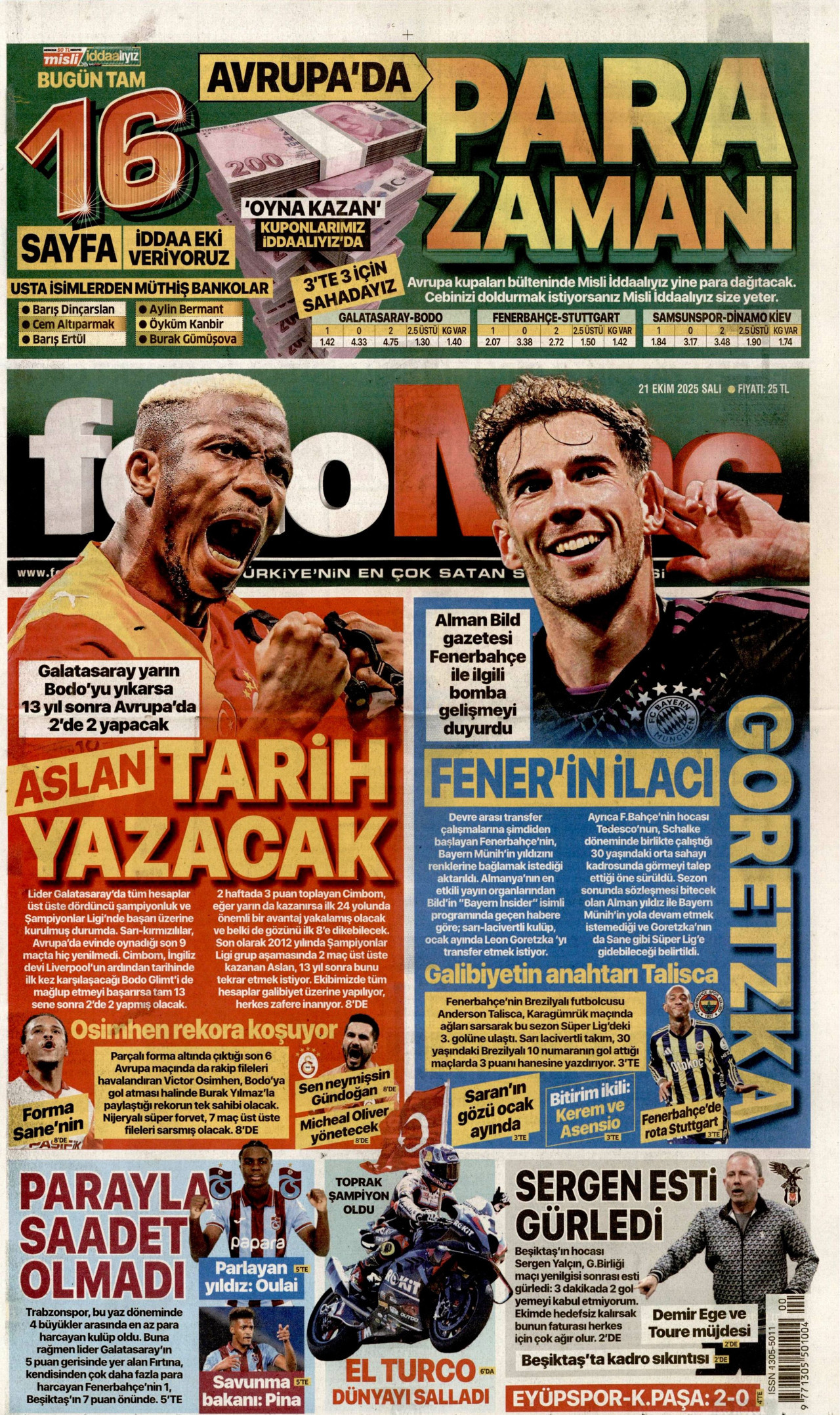 FOTOMAÇ Gazete Manşeti