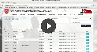 Milli Savunma Bakanlığı Şehit Sorgulama Nasıl Yapılır?